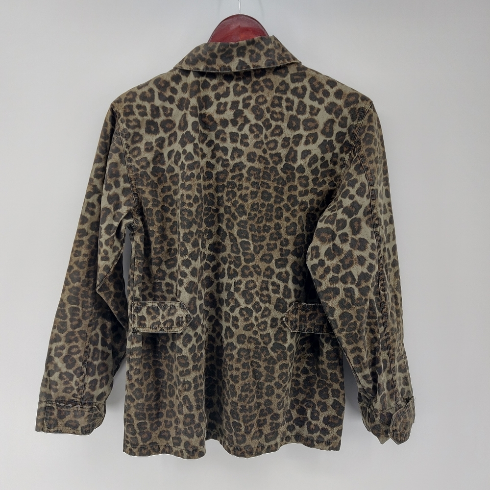 Good American Leopard Utility Jacket Size Small - Picture 4 of 7
